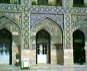 Clip of one of the many courtyards in the Imam Reza mosque